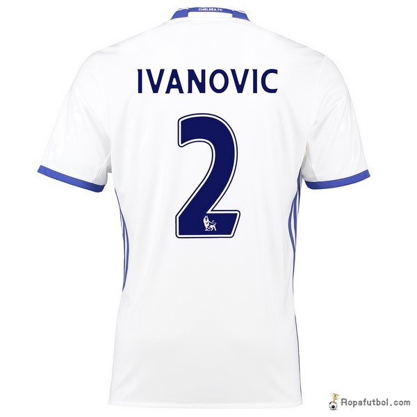 Camiseta Chelsea Replica Tercera Ropa Ivanovic 2016/17 Blanco